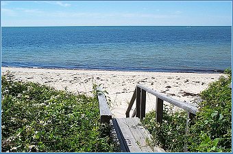 Steps to private beach. Click to enlarge.
